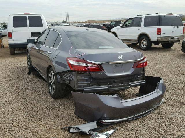 1HGCR2F89GA052082 - 2016 HONDA ACCORD EXL GRAY photo 3