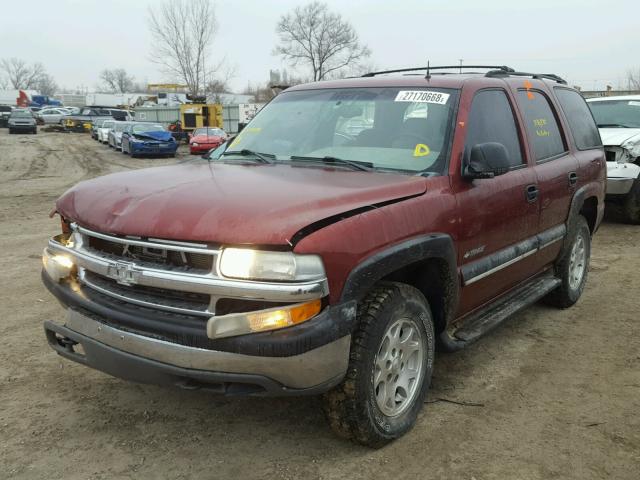 1GNEK13Z02R254331 - 2002 CHEVROLET TAHOE K150 MAROON photo 2