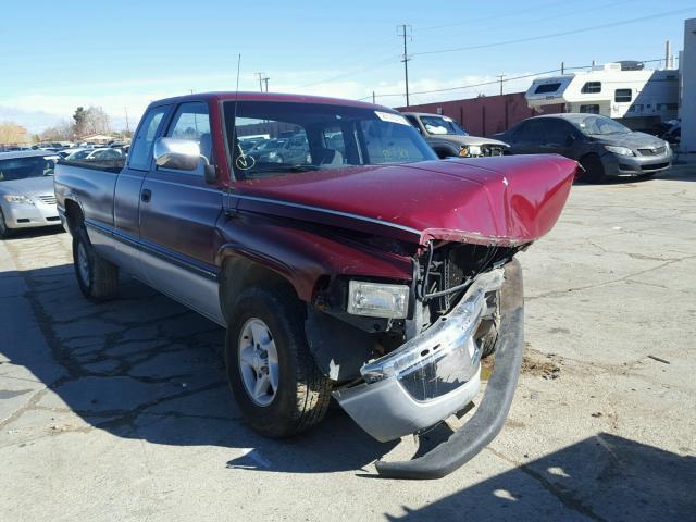 1B7HC13Z1TJ187516 - 1996 DODGE RAM 1500 MAROON photo 1