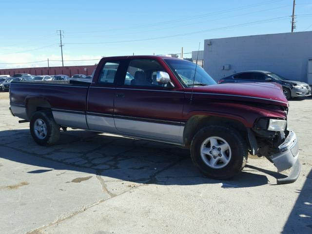 1B7HC13Z1TJ187516 - 1996 DODGE RAM 1500 MAROON photo 10