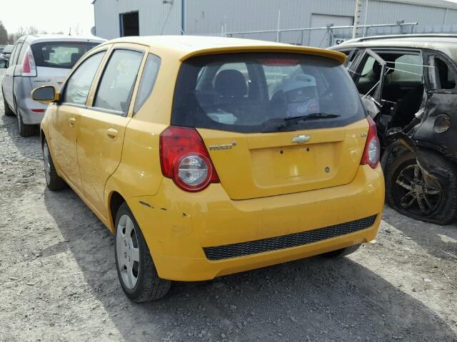 KL1TV65E59B370861 - 2009 CHEVROLET AVEO LS YELLOW photo 3