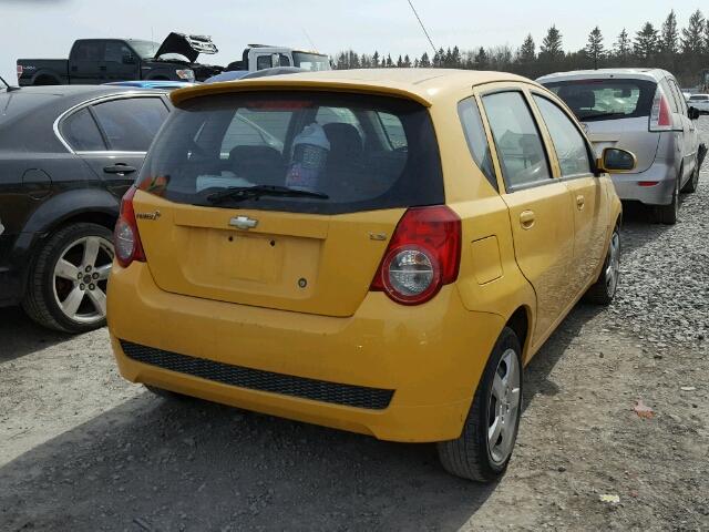 KL1TV65E59B370861 - 2009 CHEVROLET AVEO LS YELLOW photo 4