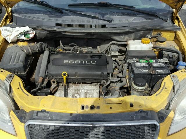 KL1TV65E59B370861 - 2009 CHEVROLET AVEO LS YELLOW photo 7