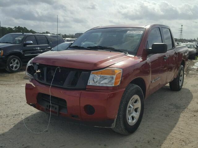 1N6BA0EK8EN511317 - 2014 NISSAN TITAN S RED photo 2