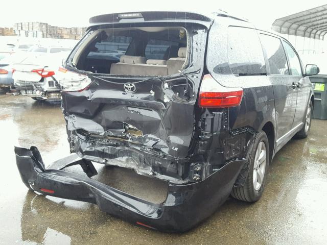 5TDKK3DC5FS659710 - 2015 TOYOTA SIENNA LE BLACK photo 4