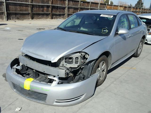 2G1WT57K291217274 - 2009 CHEVROLET IMPALA 1LT SILVER photo 2