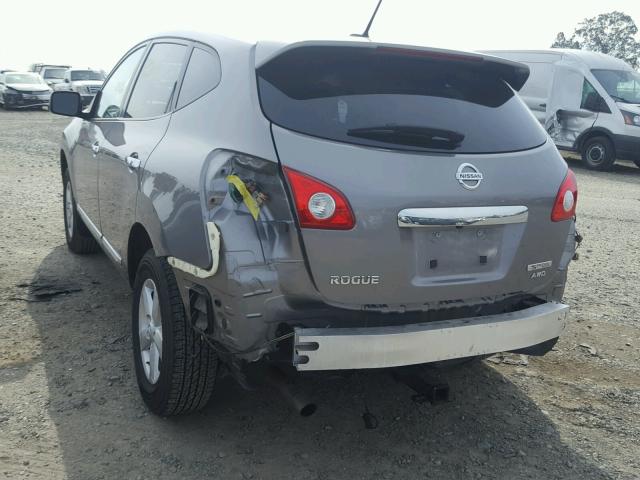 JN8AS5MV1CW391778 - 2012 NISSAN ROGUE S GRAY photo 3