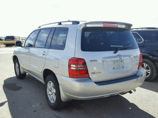 JTEHF21A810025326 - 2001 TOYOTA HIGHLANDER SILVER photo 3