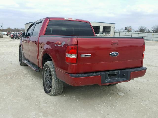 1FTRW12WX8KC58670 - 2008 FORD F150 SUPER RED photo 3