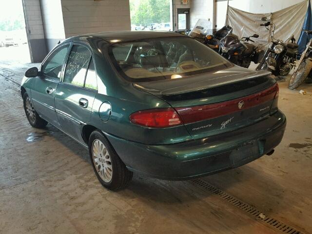 1MEFM13P5XW607465 - 1999 MERCURY TRACER LS GREEN photo 3