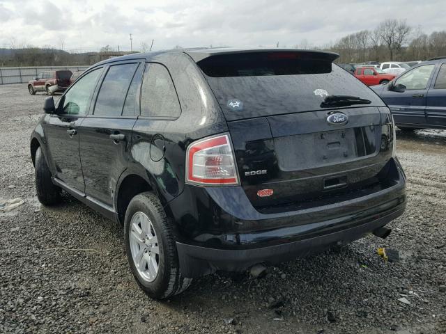 2FMDK36C08BA95390 - 2008 FORD EDGE SE BLACK photo 3