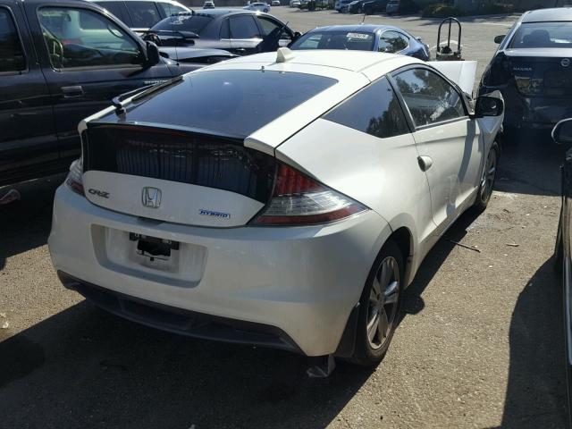 JHMZF1D65CS002697 - 2012 HONDA CR-Z EX WHITE photo 4