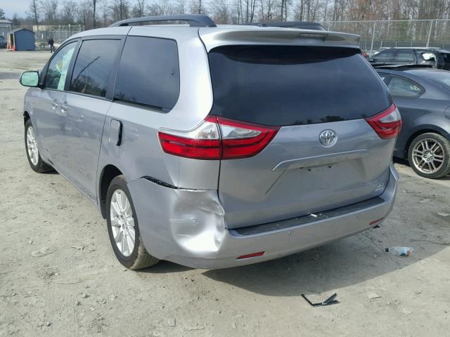 5TDDZ3DC4HS152451 - 2017 TOYOTA SIENNA XLE SILVER photo 3