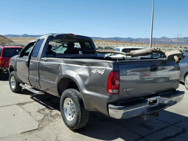 1FTNX21S02ED46908 - 2002 FORD F250 SUPER GRAY photo 3