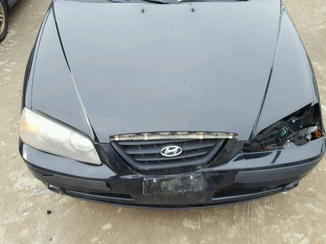 KMHDN56D65U165010 - 2005 HYUNDAI ELANTRA GL BLACK photo 7