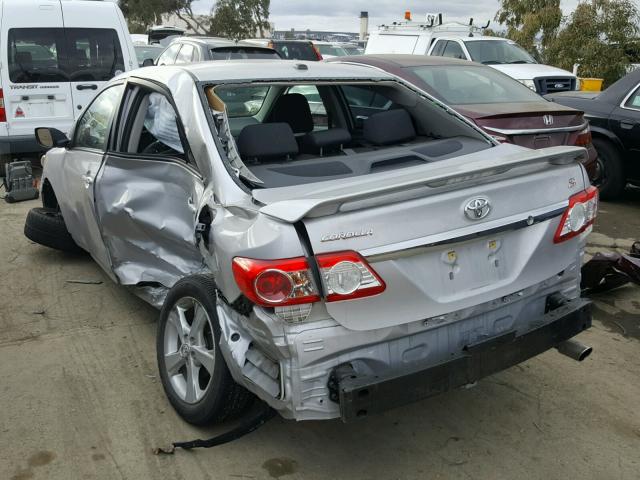 2T1BU4EE2BC623704 - 2011 TOYOTA COROLLA BA SILVER photo 9