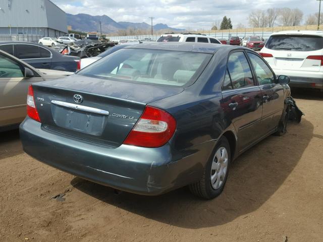 4T1BE32K62U527087 - 2002 TOYOTA CAMRY LE GREEN photo 4