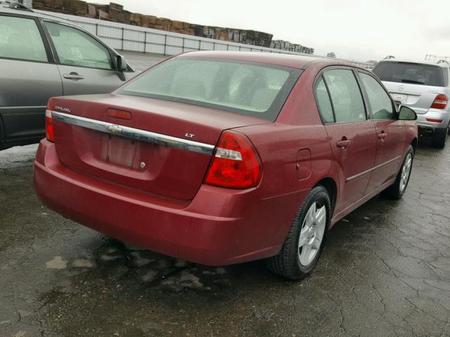 1G1ZT51F06F168752 - 2006 CHEVROLET MALIBU LT MAROON photo 4