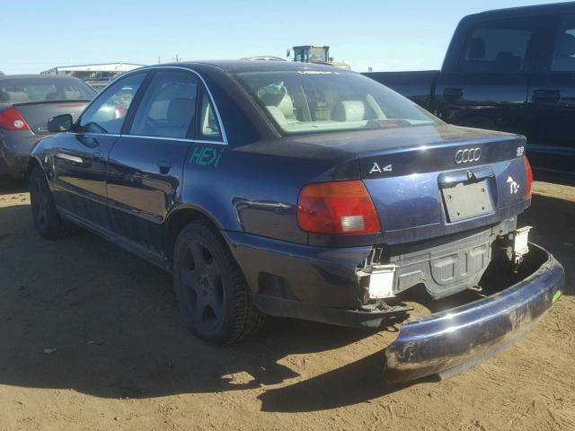 WAUED68D5WA001956 - 1998 AUDI A4 2.8 QUA BLUE photo 3