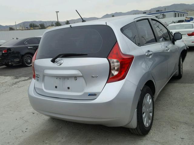 3N1CE2CP1EL432077 - 2014 NISSAN VERSA NOTE SILVER photo 4