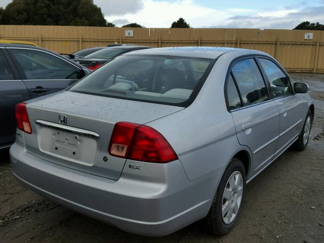 2HGES26761H577601 - 2001 HONDA CIVIC EX SILVER photo 4