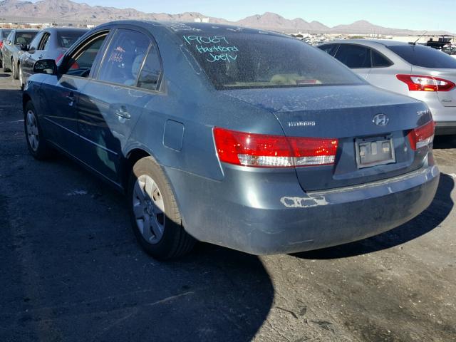 5NPET46C16H097064 - 2006 HYUNDAI SONATA GL BLUE photo 3