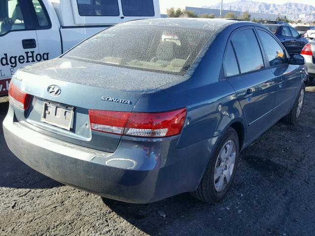 5NPET46C16H097064 - 2006 HYUNDAI SONATA GL BLUE photo 4