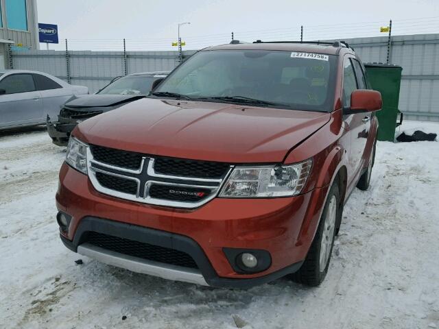 3C4PDDFG9ET118282 - 2014 DODGE JOURNEY R/ ORANGE photo 2