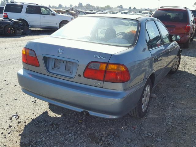 2HGEJ6671XH552303 - 1999 HONDA CIVIC LX BLUE photo 4