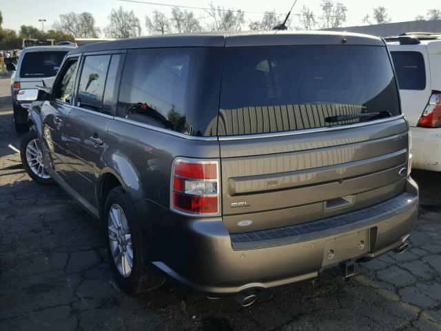 2FMGK5C80EBD02817 - 2014 FORD FLEX SEL GRAY photo 3