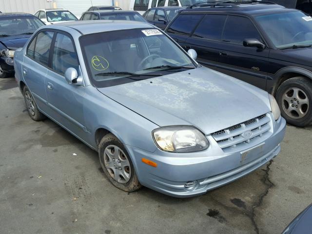 KMHCG45C75U618432 - 2005 HYUNDAI ACCENT GL BLUE photo 1