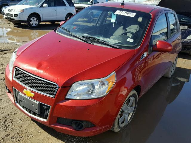 KL1TD6DE7AB055293 - 2010 CHEVROLET AVEO LS RED photo 2