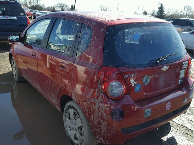 KL1TD6DE7AB055293 - 2010 CHEVROLET AVEO LS RED photo 3