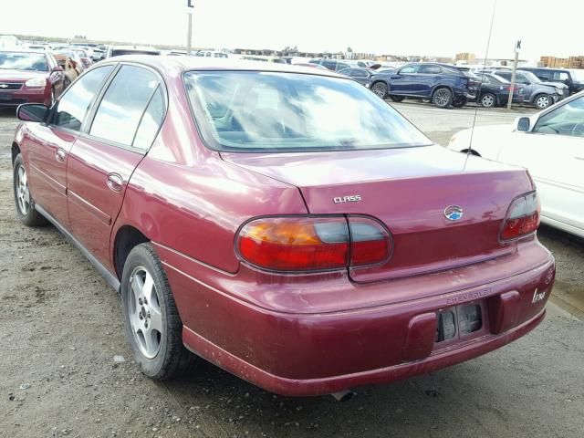 1G1ND52F85M191037 - 2005 CHEVROLET CLASSIC MAROON photo 3