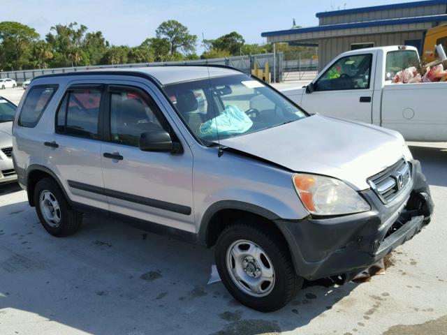 JHLRD78414C048593 - 2004 HONDA CR-V LX SILVER photo 1