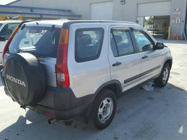 JHLRD78414C048593 - 2004 HONDA CR-V LX SILVER photo 4