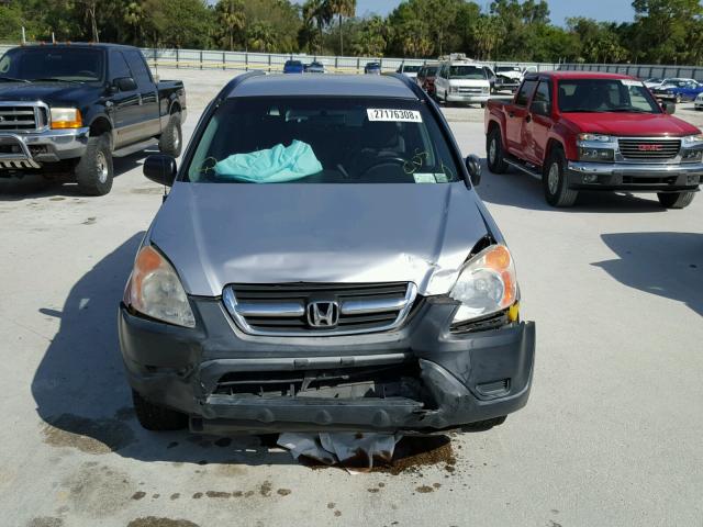 JHLRD78414C048593 - 2004 HONDA CR-V LX SILVER photo 9