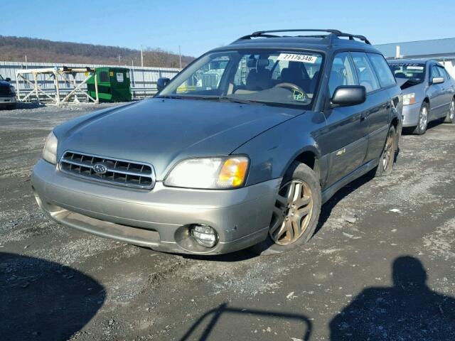 4S3BH6754Y7636395 - 2000 SUBARU LEGACY OUT GREEN photo 2