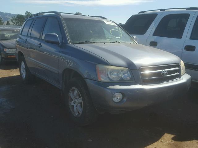 JTEHF21A030130378 - 2003 TOYOTA HIGHLANDER BLUE photo 1