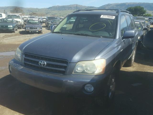 JTEHF21A030130378 - 2003 TOYOTA HIGHLANDER BLUE photo 2