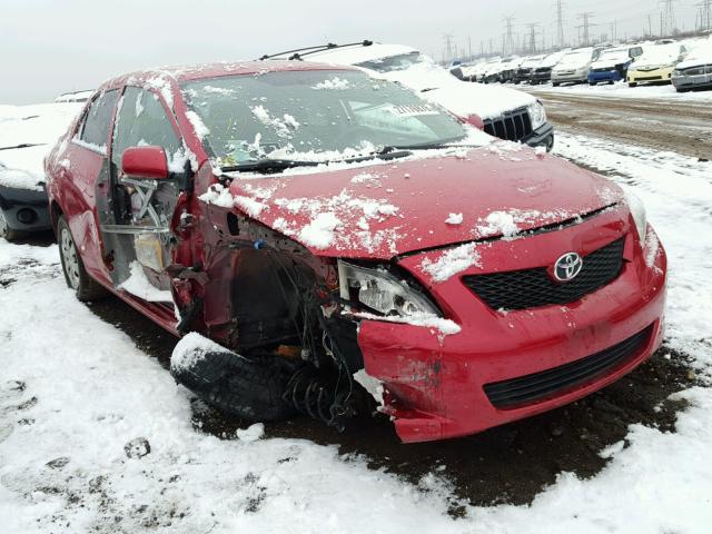 1NXBU40E89Z132313 - 2009 TOYOTA COROLLA BA RED photo 1