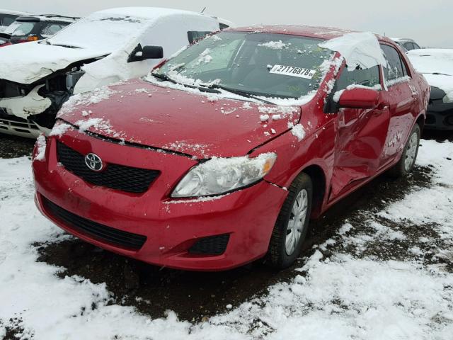 1NXBU40E89Z132313 - 2009 TOYOTA COROLLA BA RED photo 2