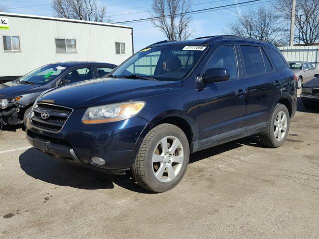 5NMSH13E17H064704 - 2007 HYUNDAI SANTA FE S BLUE photo 2