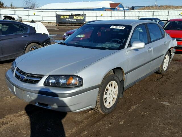 2G1WF52E029359882 - 2002 CHEVROLET IMPALA SILVER photo 2