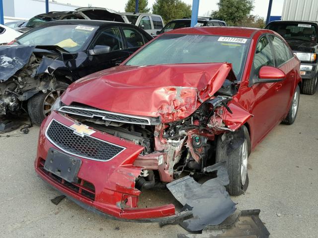 1G1PF5S92B7159448 - 2011 CHEVROLET CRUZE LT RED photo 2