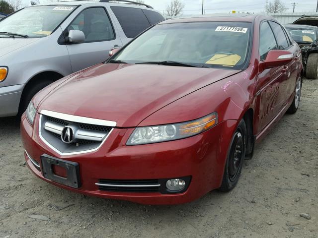 19UUA66248A010516 - 2008 ACURA TL BURGUNDY photo 2