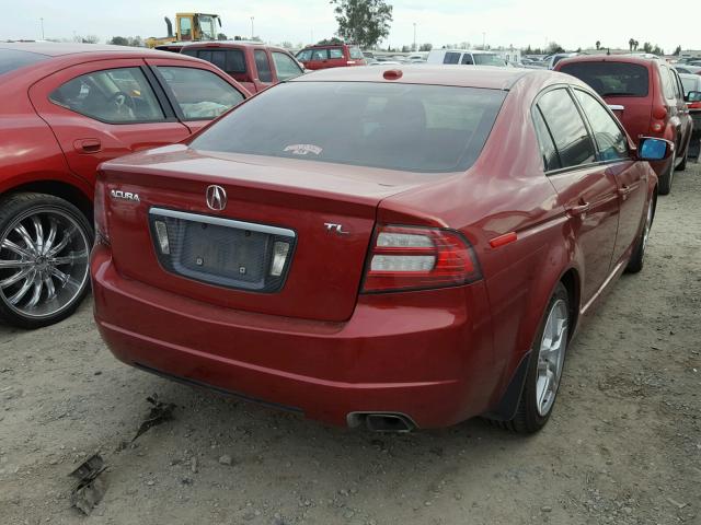 19UUA66248A010516 - 2008 ACURA TL BURGUNDY photo 4