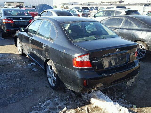 4S3BL616287219423 - 2008 SUBARU LEGACY 2.5 BLACK photo 3