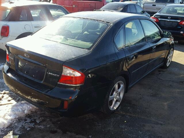 4S3BL616287219423 - 2008 SUBARU LEGACY 2.5 BLACK photo 4