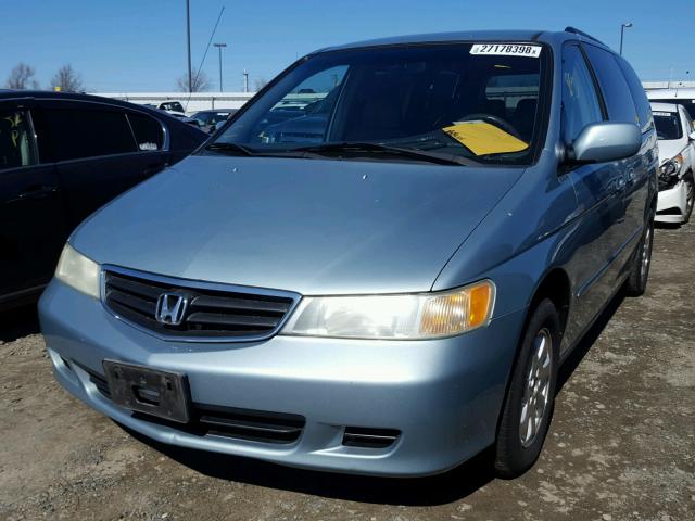 5FNRL18943B071585 - 2003 HONDA ODYSSEY EX BLUE photo 2